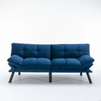 Navy Blue 70.87 Convertible Folding Sofa Bed with Adjustable Armrests