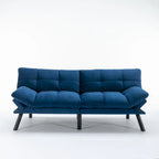 Navy Blue 70.87 Convertible Folding Sofa Bed with Adjustable Armrests