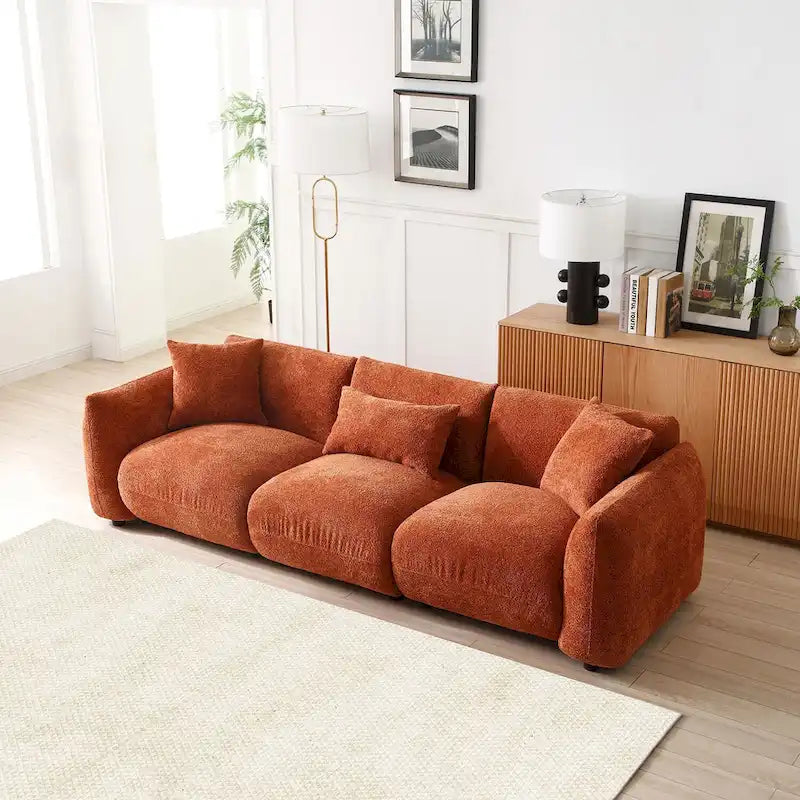 Mid Century Modern Couch 3-Seater Sofa for Living Room, Bedroom