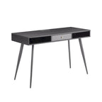 Mid Century Desk with USB Ports and Power Outlet, Modern Writing Study Desk with Drawers,Home Office Computer Desk