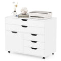 5-Drawer File Cabinet Mobile Chest of Drawers with Side - See Details