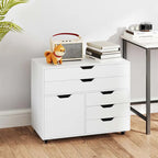 5-Drawer File Cabinet Mobile Chest of Drawers with Side - See Details