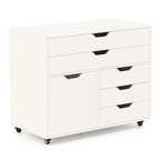 5-Drawer File Cabinet Mobile Chest of Drawers with Side - See Details
