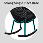 Set of 2 Mid-Century Modern Plastic Rocking Lounge Chair Plastic Legs with Breathable Egg Shaped Seat for Indoor/Outdoor
