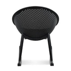 Set of 2 Mid-Century Modern Plastic Rocking Lounge Chair Plastic Legs with Breathable Egg Shaped Seat for Indoor/Outdoor