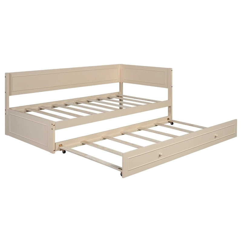 Twin Size Wood Daybed with Trundle/Drawers