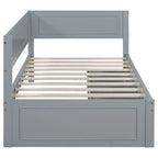 Twin Size Wood Daybed with Trundle/Drawers