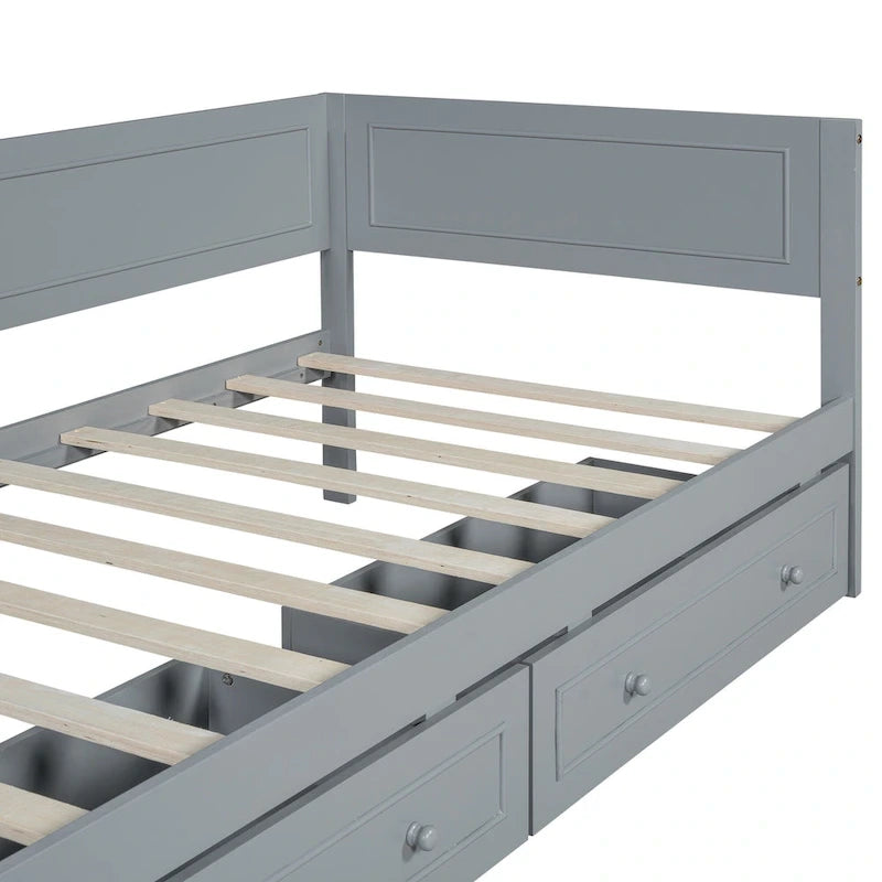 Twin Size Wood Daybed with Trundle/Drawers
