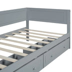 Twin Size Wood Daybed with Trundle/Drawers