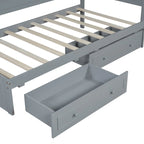 Twin Size Wood Daybed with Trundle/Drawers