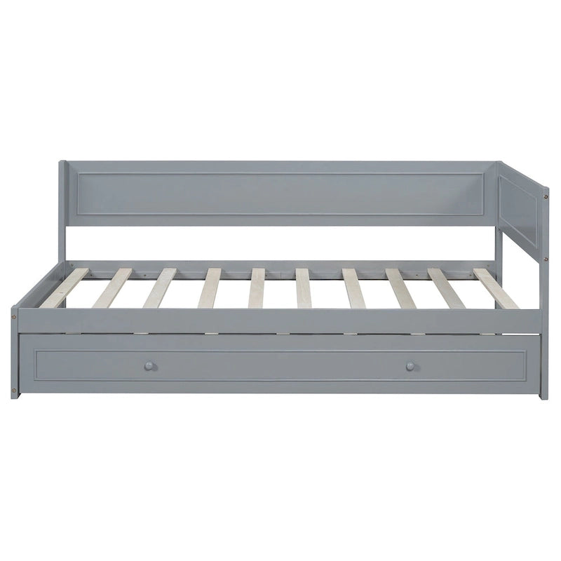 Twin Size Wood Daybed with Trundle/Drawers