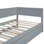 Twin Size Wood Daybed with Trundle/Drawers