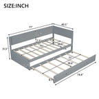 Twin Size Wood Daybed with Trundle/Drawers