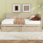 Twin Size Wood Daybed with Trundle/Drawers