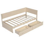 Twin Size Wood Daybed with Trundle/Drawers