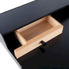 Creggan Mid-Century Modern Black Metal & Wood Office Desk