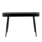 Creggan Mid-Century Modern Black Metal & Wood Office Desk