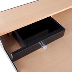 Creggan Mid-Century Modern Black Metal & Wood Office Desk