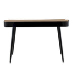 Creggan Mid-Century Modern Black Metal & Wood Office Desk