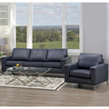 Modern Premium Top Grain Leather Sofa and Chair Set