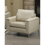 Modern Premium Top Grain Leather Sofa and Chair Set