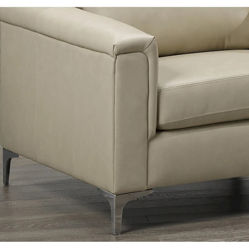 Modern Premium Top Grain Leather Sofa and Chair Set