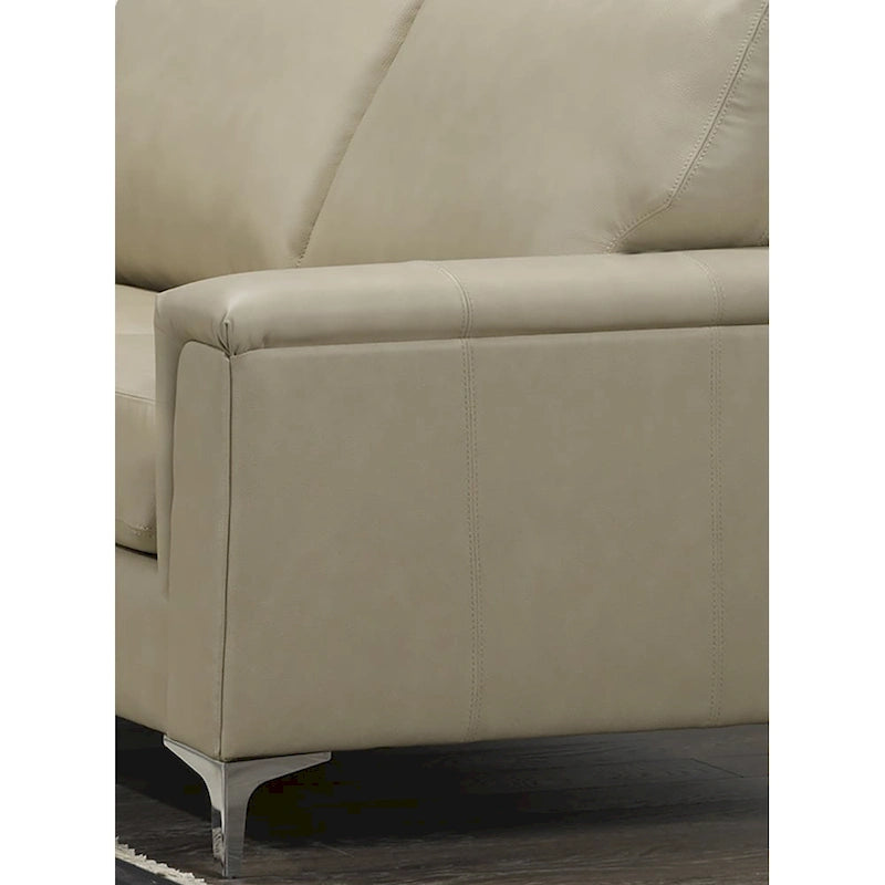 Modern Premium Top Grain Leather Sofa and Chair Set