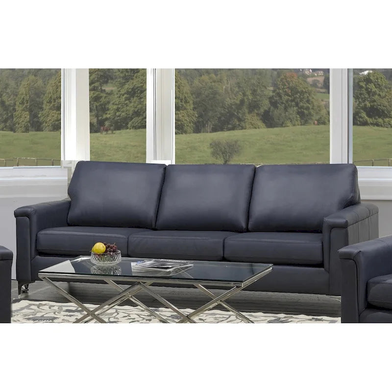 Modern Premium Top Grain Leather Sofa and Chair Set