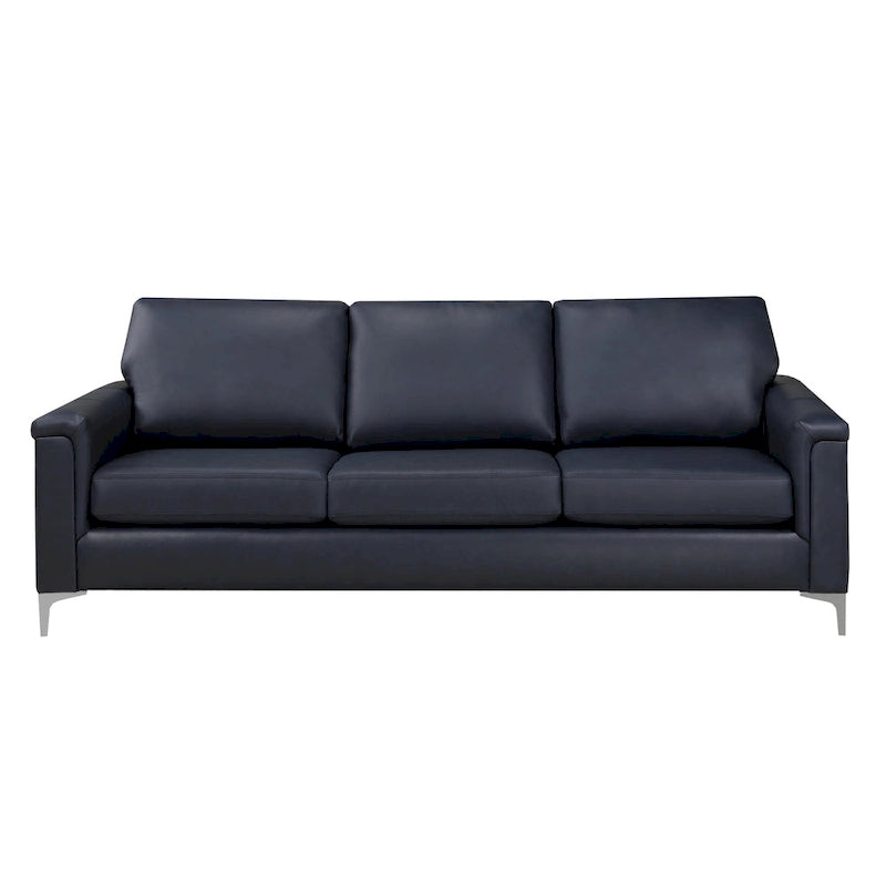 Modern Premium Top Grain Leather Sofa and Chair Set