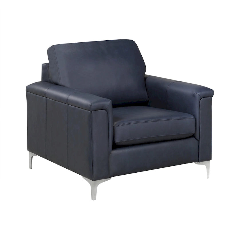 Modern Premium Top Grain Leather Sofa and Chair Set