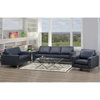 Modern Premium Top Grain Leather Sofa and Chair Set