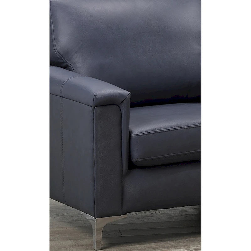 Modern Premium Top Grain Leather Sofa and Chair Set