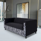 Mid Century Modern 3 Seater Sofa Velvet Solid Wood Frame Upholstered