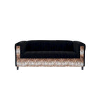 Mid Century Modern 3 Seater Sofa Velvet Solid Wood Frame Upholstered