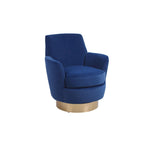 Velvet Soft Fabric Swivel Barrel Chair - 28.3 x 29.3 x 32.7