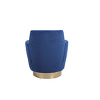 Velvet Soft Fabric Swivel Barrel Chair - 28.3 x 29.3 x 32.7