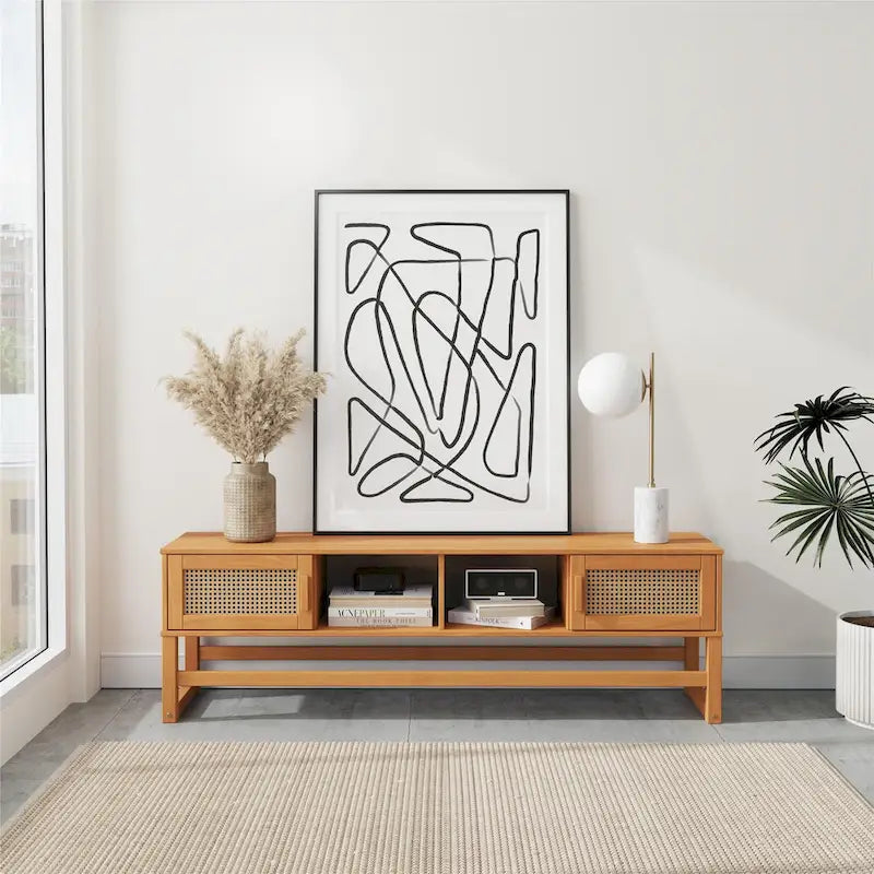 Media Console TV Stand with Storage