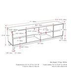 Hollywood Modern TV Stand with Drawers for TV's up to 85