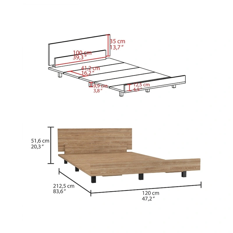 Floating Minimalist Bed Frame