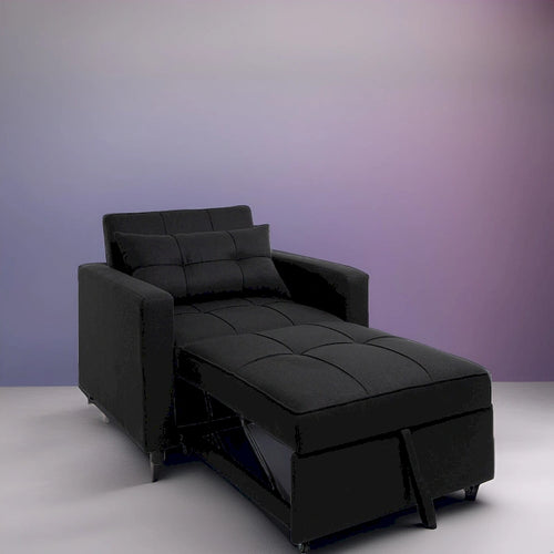 3-in-1 Convertible Recliner Chair Bed - Modern Upholstered Foldable Sleeper Lounge Sofa for Small Spaces