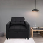 3-in-1 Convertible Recliner Chair Bed - Modern Upholstered Foldable Sleeper Lounge Sofa for Small Spaces