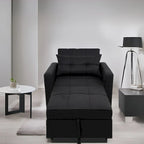 3-in-1 Convertible Recliner Chair Bed - Modern Upholstered Foldable Sleeper Lounge Sofa for Small Spaces