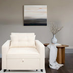 3-in-1 Convertible Recliner Chair Bed - Modern Upholstered Foldable Sleeper Lounge Sofa for Small Spaces