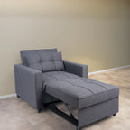 3-in-1 Convertible Recliner Chair Bed - Modern Upholstered Foldable Sleeper Lounge Sofa for Small Spaces