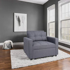 3-in-1 Convertible Recliner Chair Bed - Modern Upholstered Foldable Sleeper Lounge Sofa for Small Spaces