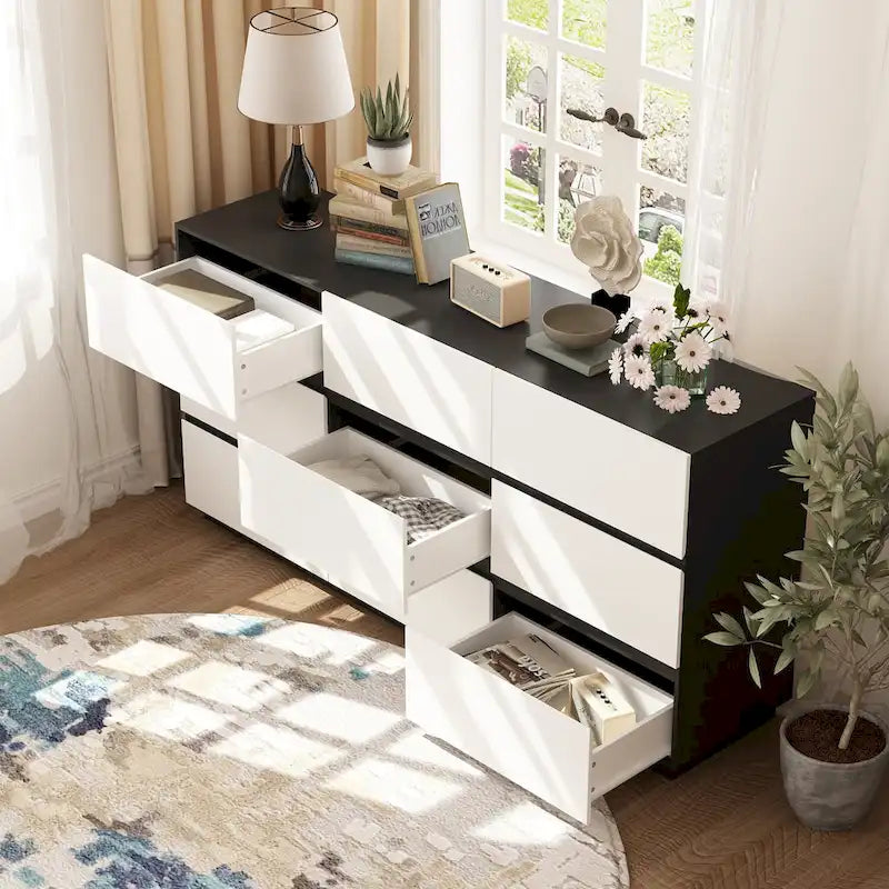 Modern Minimalist Nine-Drawer/Six-Drawer Dresser Storage Solution