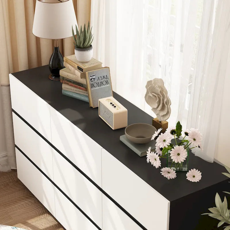 Modern Minimalist Nine-Drawer/Six-Drawer Dresser Storage Solution