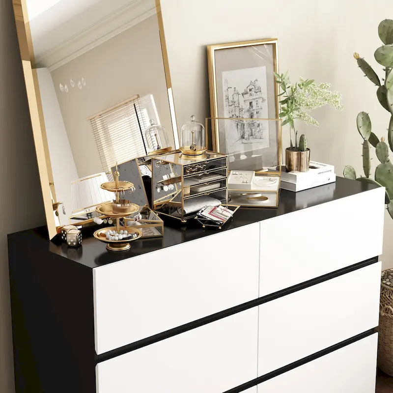 Modern Minimalist Nine-Drawer/Six-Drawer Dresser Storage Solution