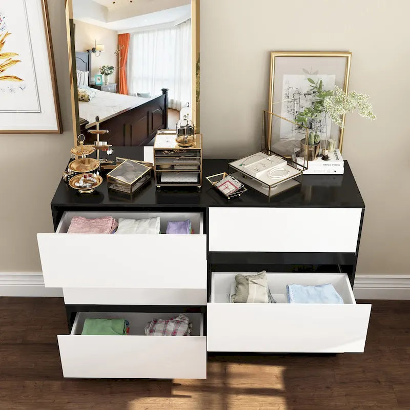 Modern Minimalist Nine-Drawer/Six-Drawer Dresser Storage Solution