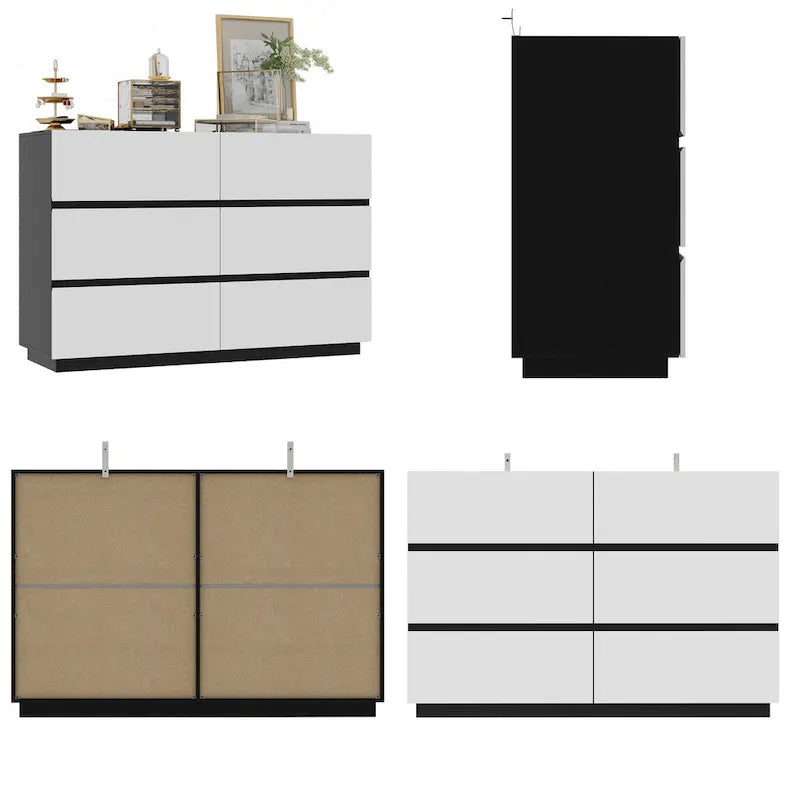 Modern Minimalist Nine-Drawer/Six-Drawer Dresser Storage Solution